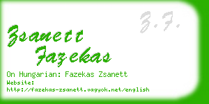 zsanett fazekas business card